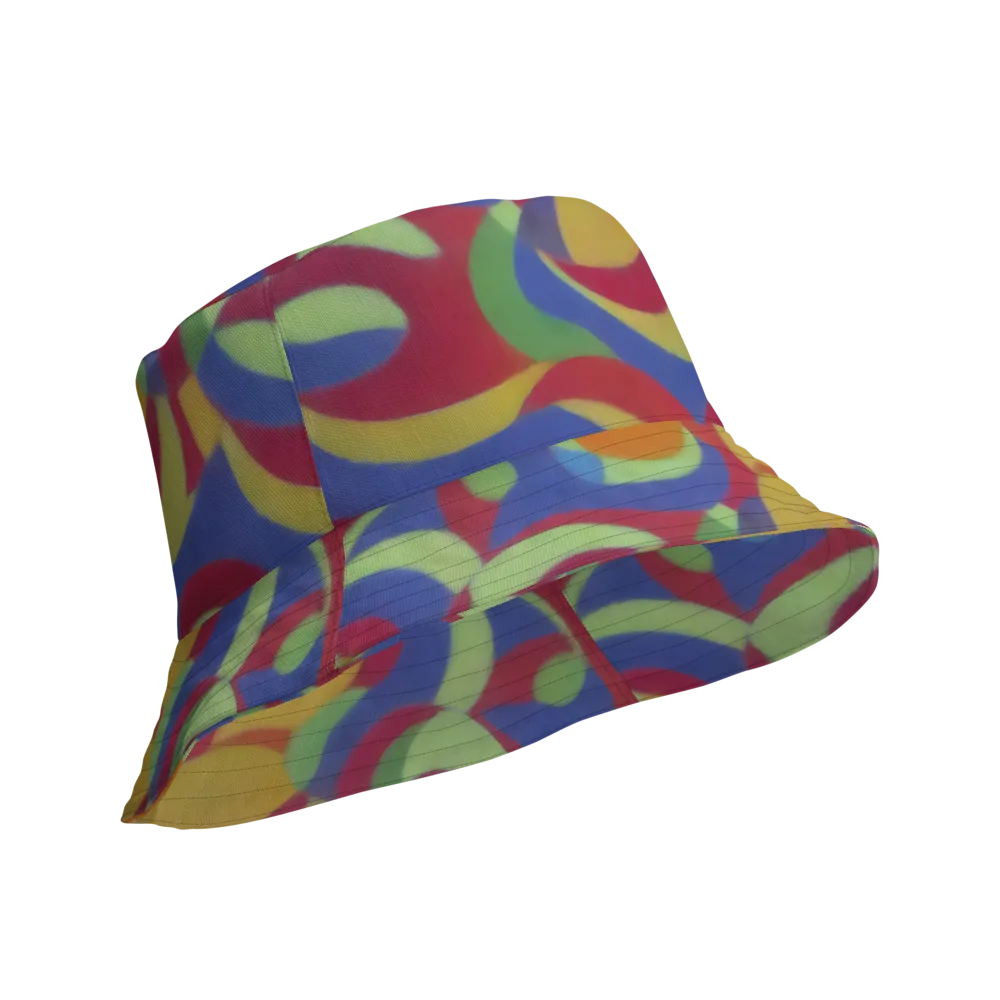 Chromatic Carousel on Reversible Bucket Hat — Product details Outside