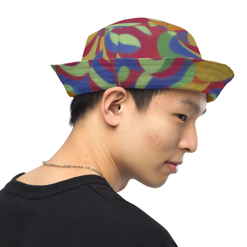 Chromatic Carousel on Reversible Bucket Hat — Right Outside