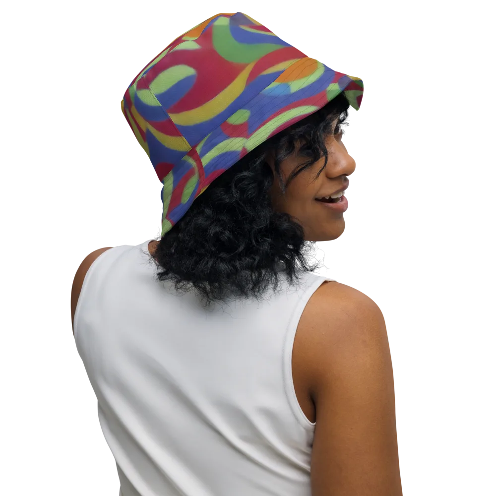 Chromatic Carousel on Reversible Bucket Hat — Right Outside