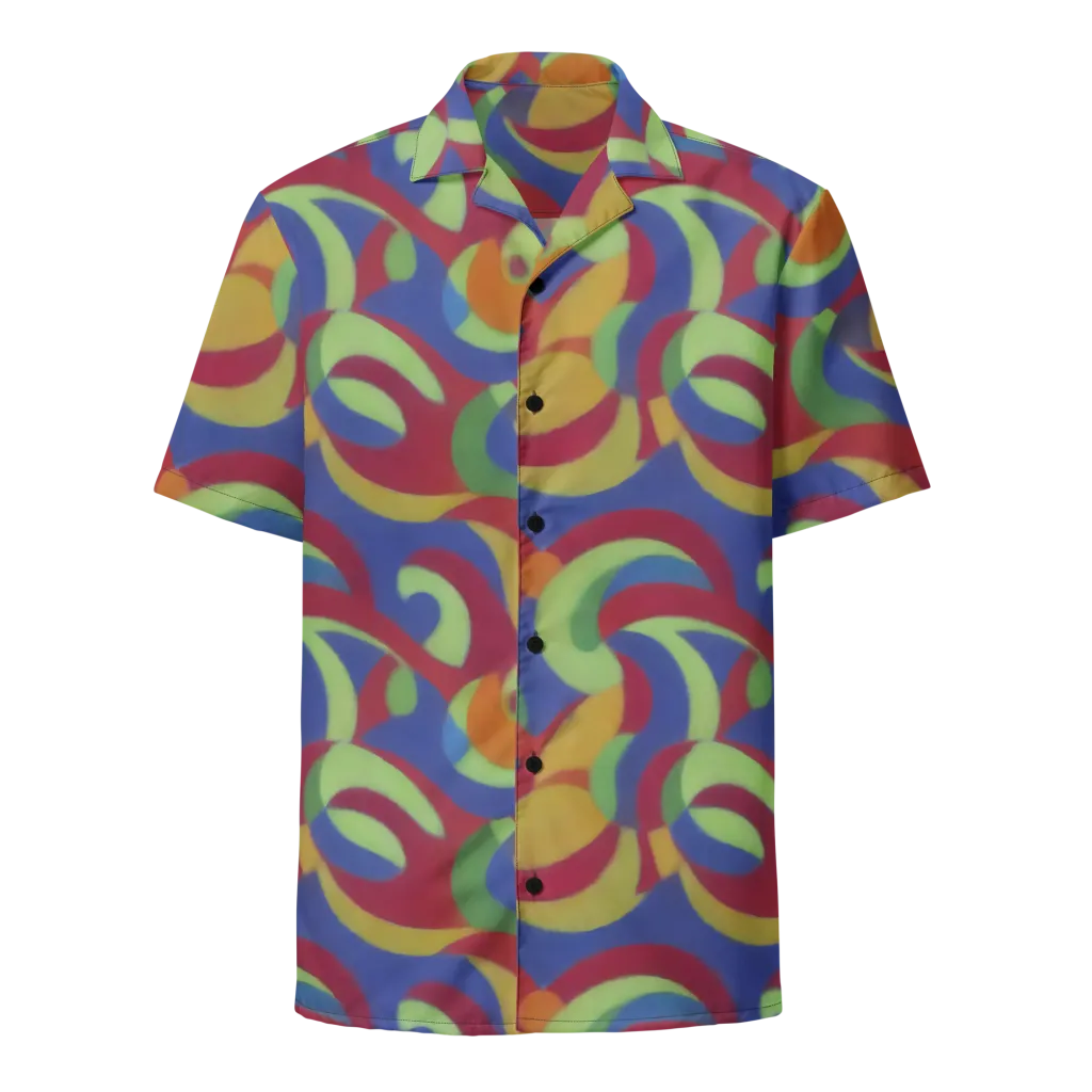 Chromatic Carousel on Button Shirt — Front