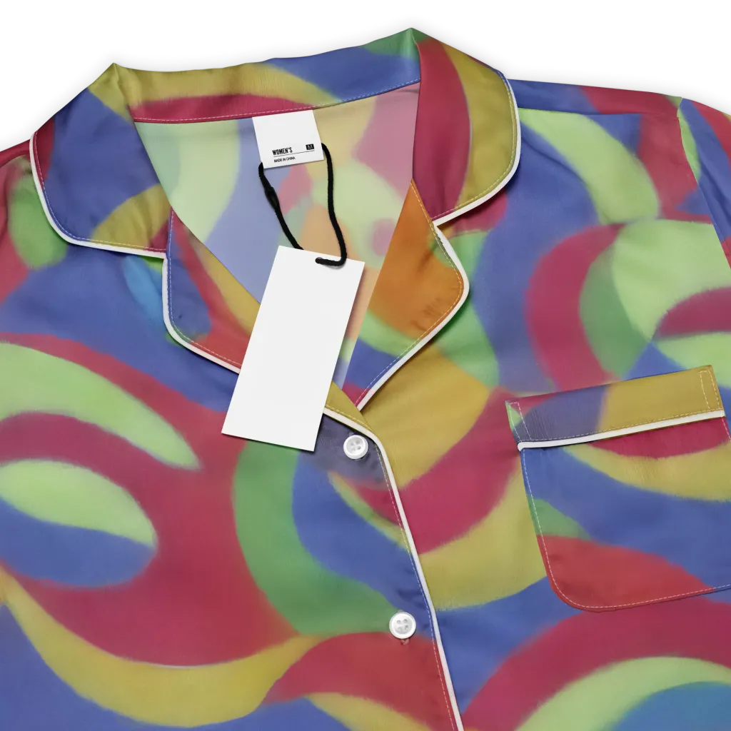 Chromatic Carousel on Women's Short Sleeve Pajama Top — Product details