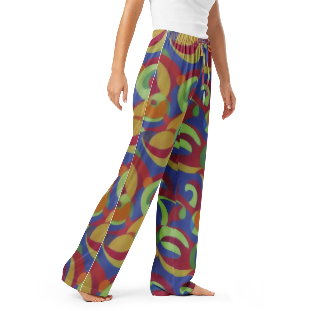Chromatic Carousel on Women's Pajama Pants — Right Front