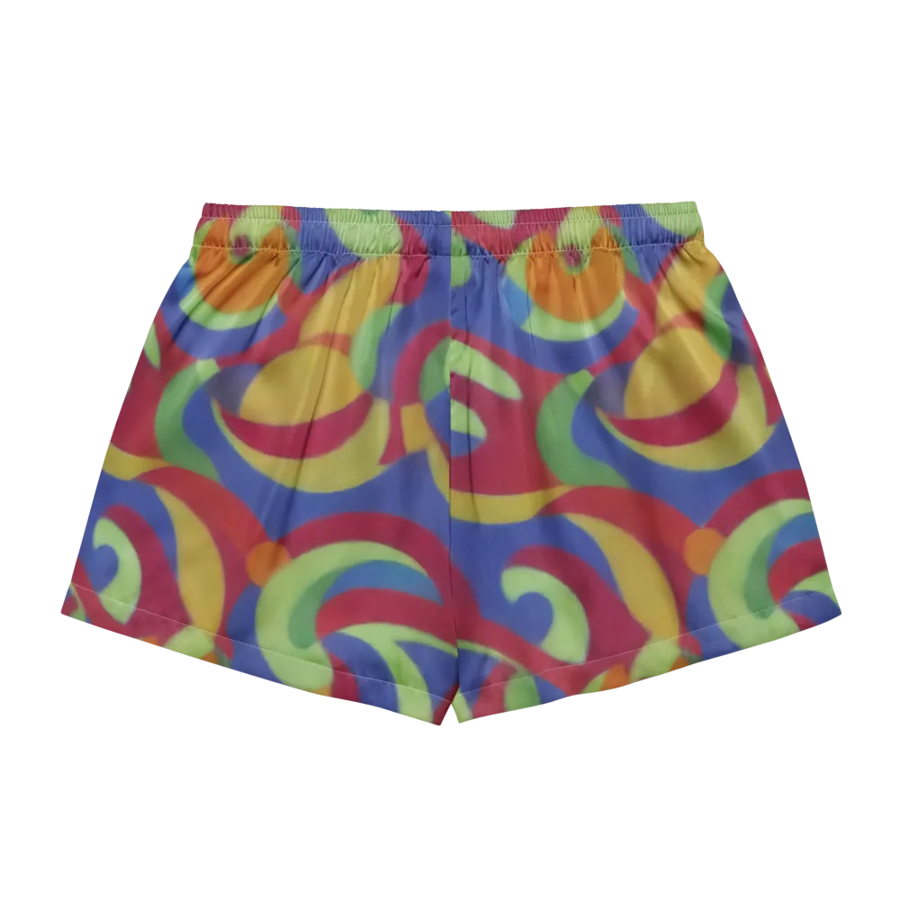 Chromatic Carousel on Women's Pajama Shorts — Back