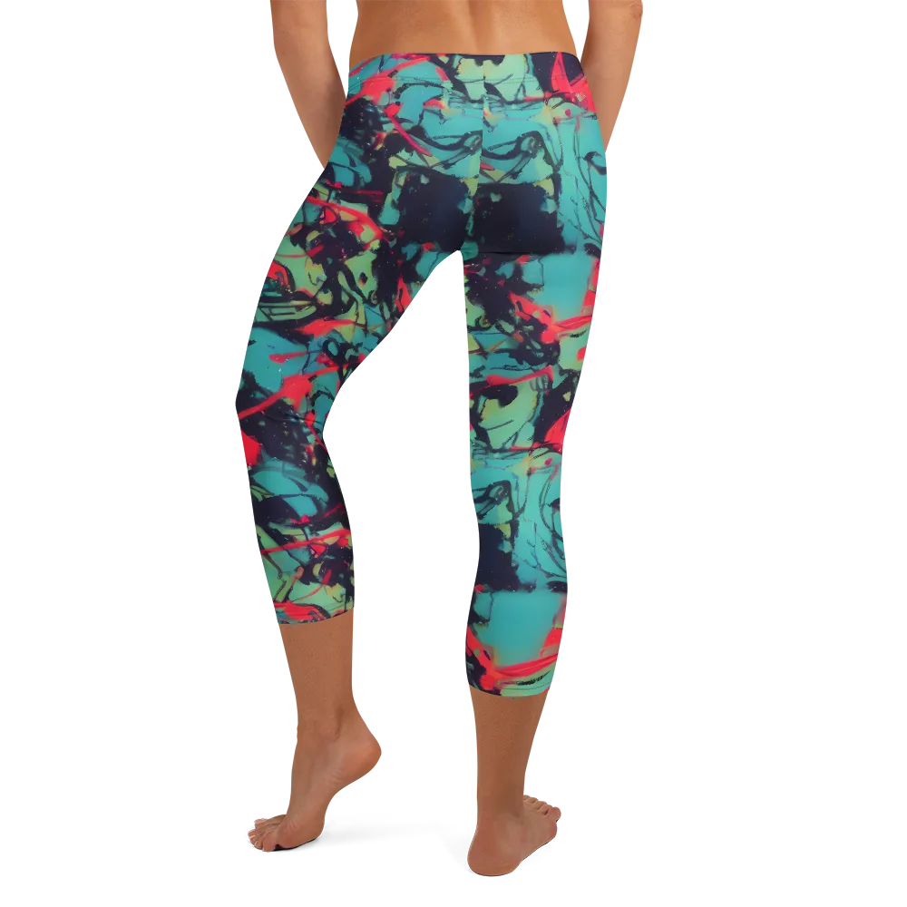 Ink Afterglow on Capri Leggings — Back