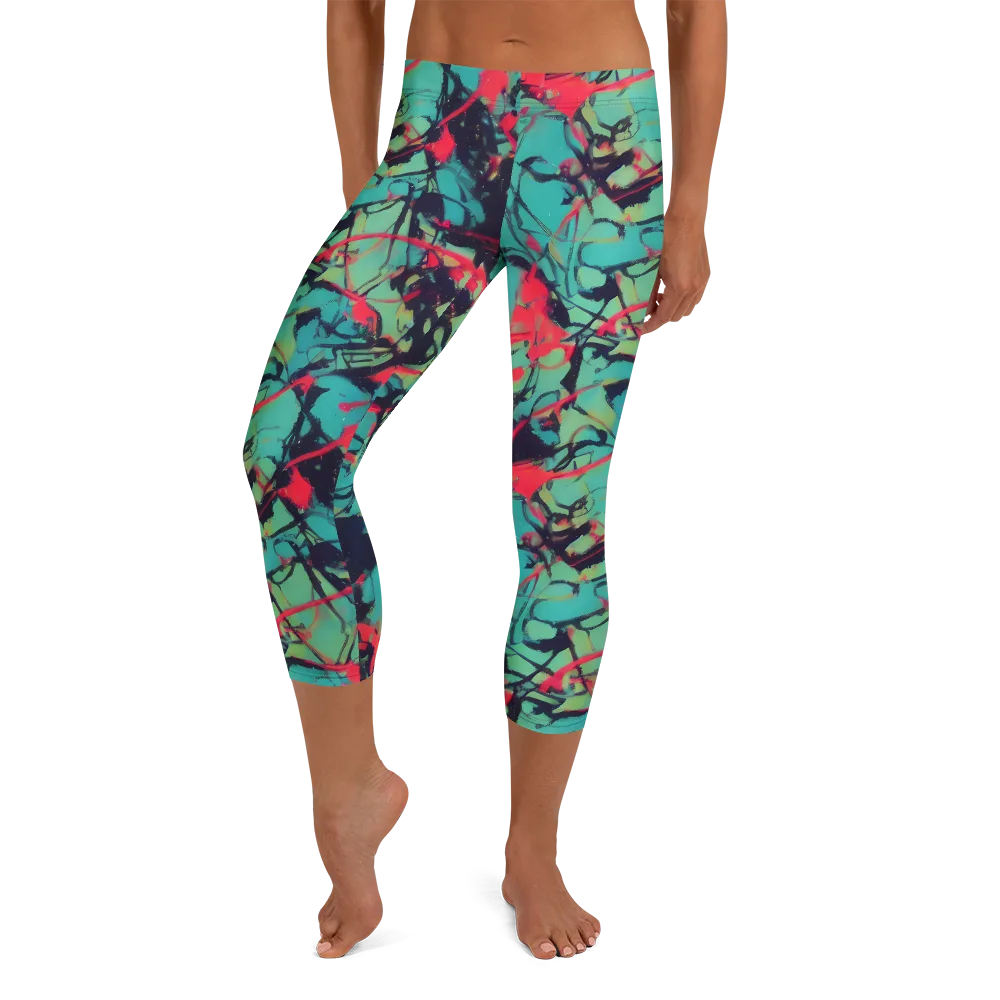 Ink Afterglow on Capri Leggings — Front