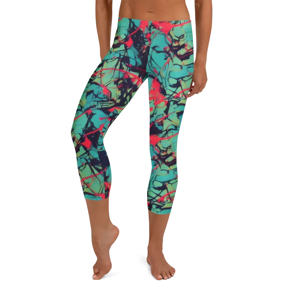 Ink Afterglow on Capri Leggings — Front