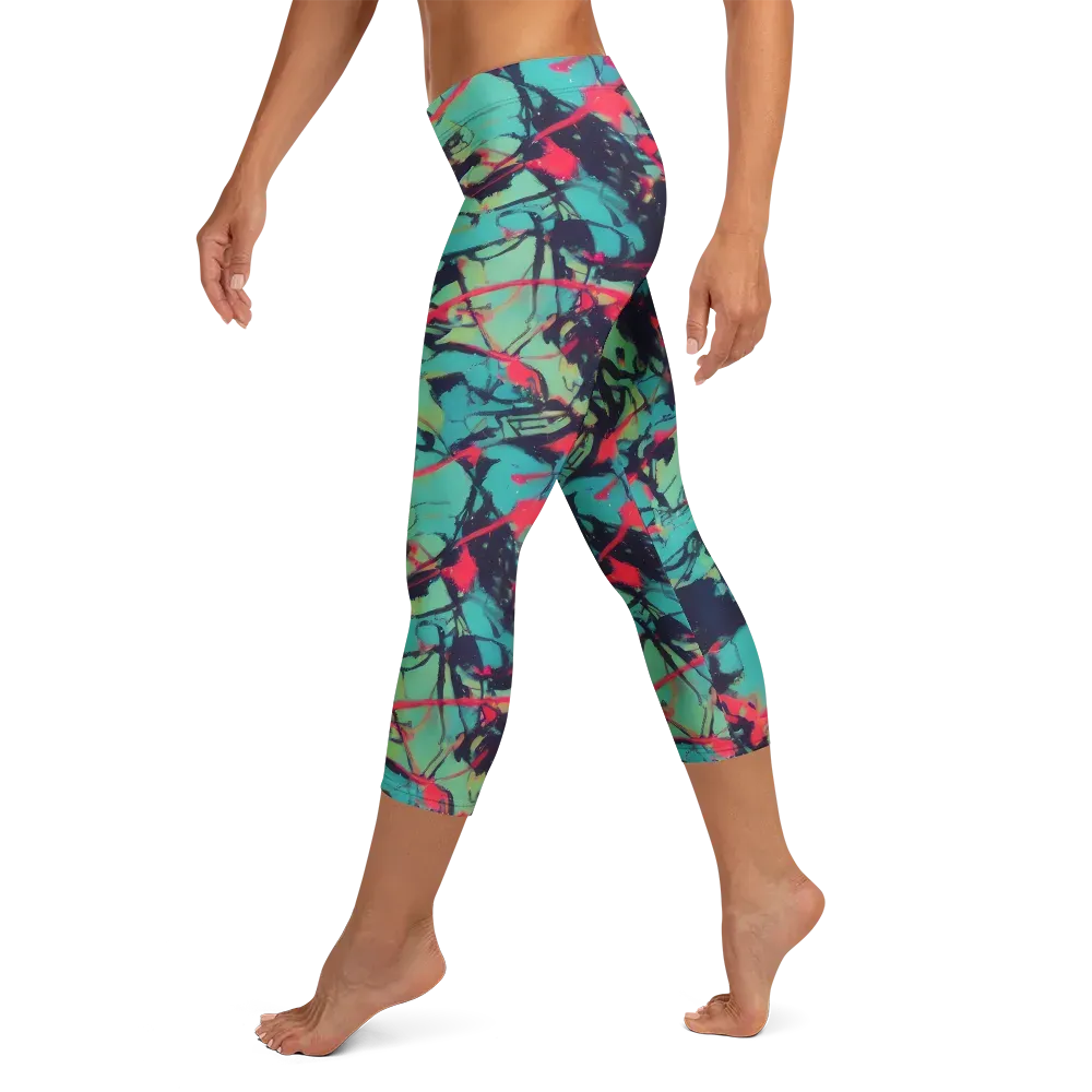 Ink Afterglow on Capri Leggings — Left