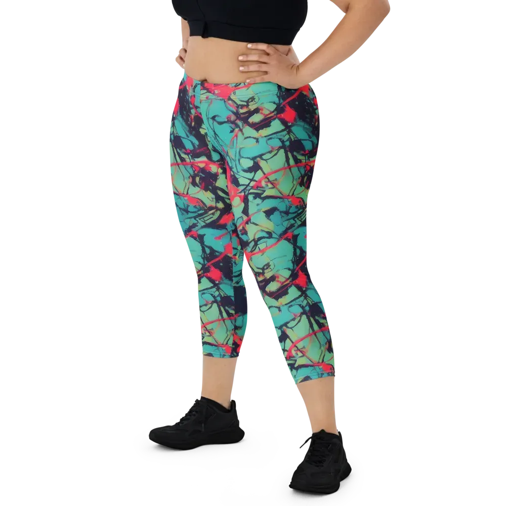 Ink Afterglow on Capri Leggings — Front