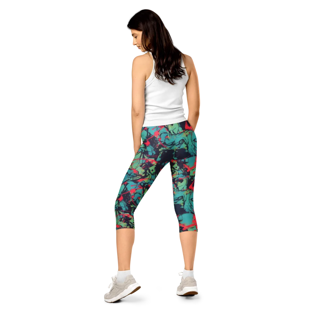Ink Afterglow on Capri Leggings — Back