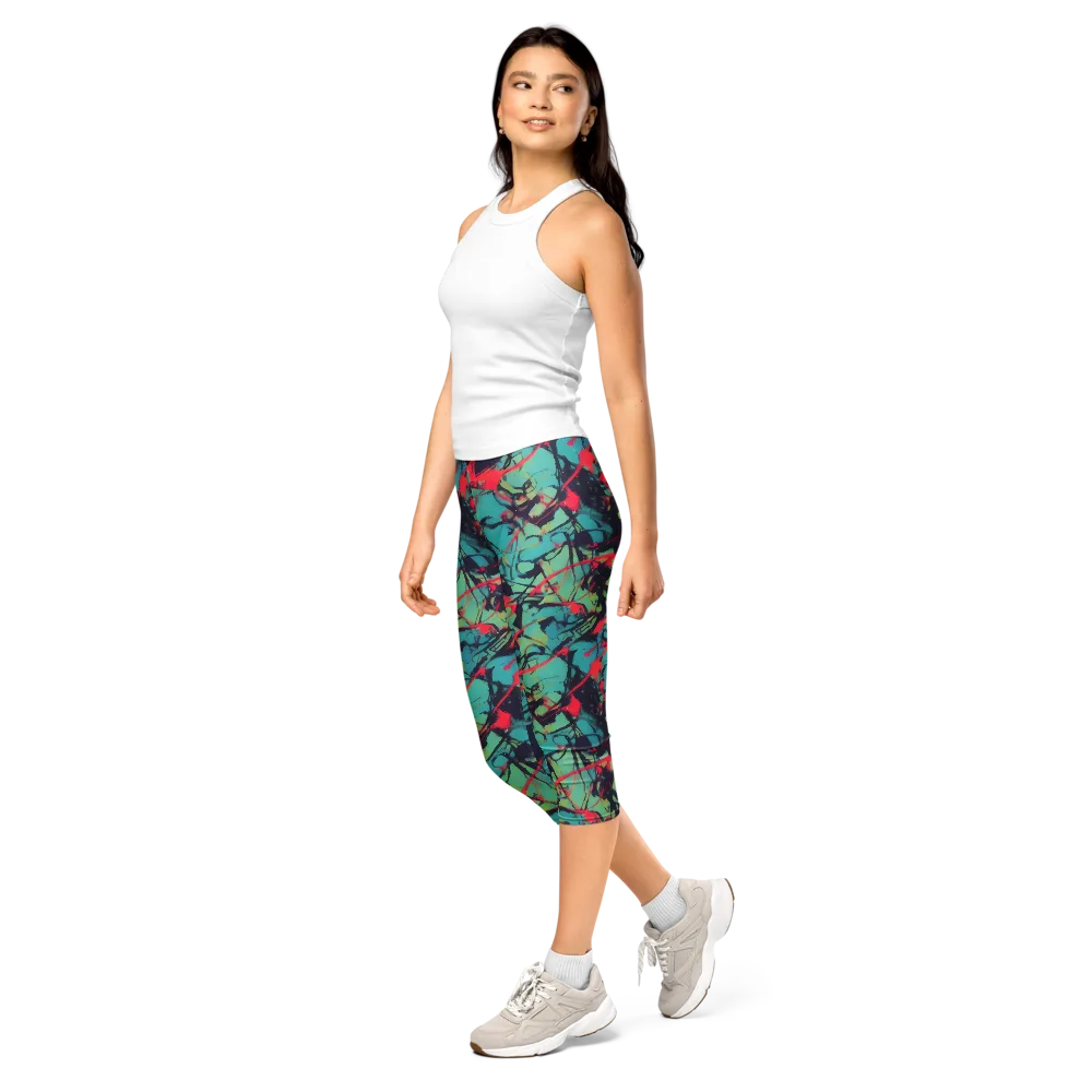 Ink Afterglow on Capri Leggings — Left Front