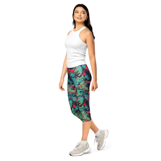 Ink Afterglow Capri Leggings on model