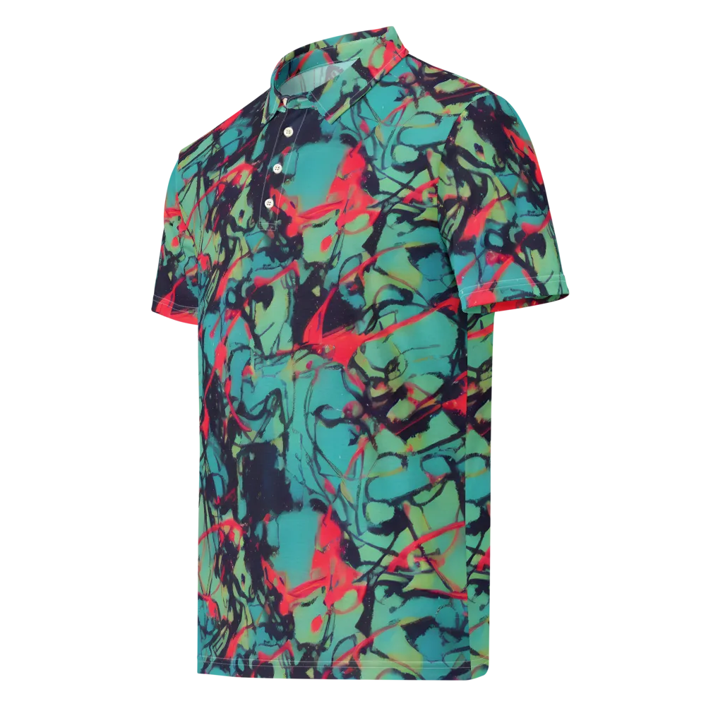 Ink Afterglow on Men's Slim Fit Polo Shirt — Left Front