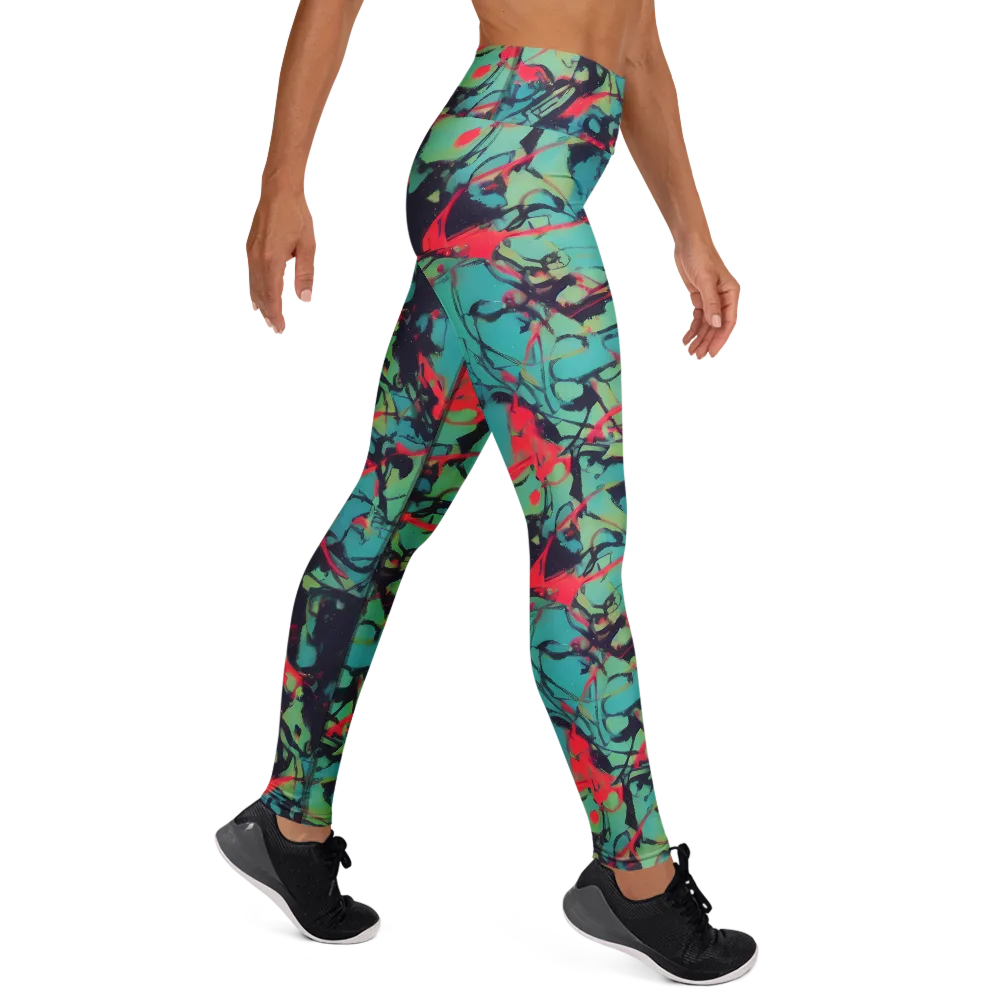 Ink Afterglow on Yoga Leggings — Right