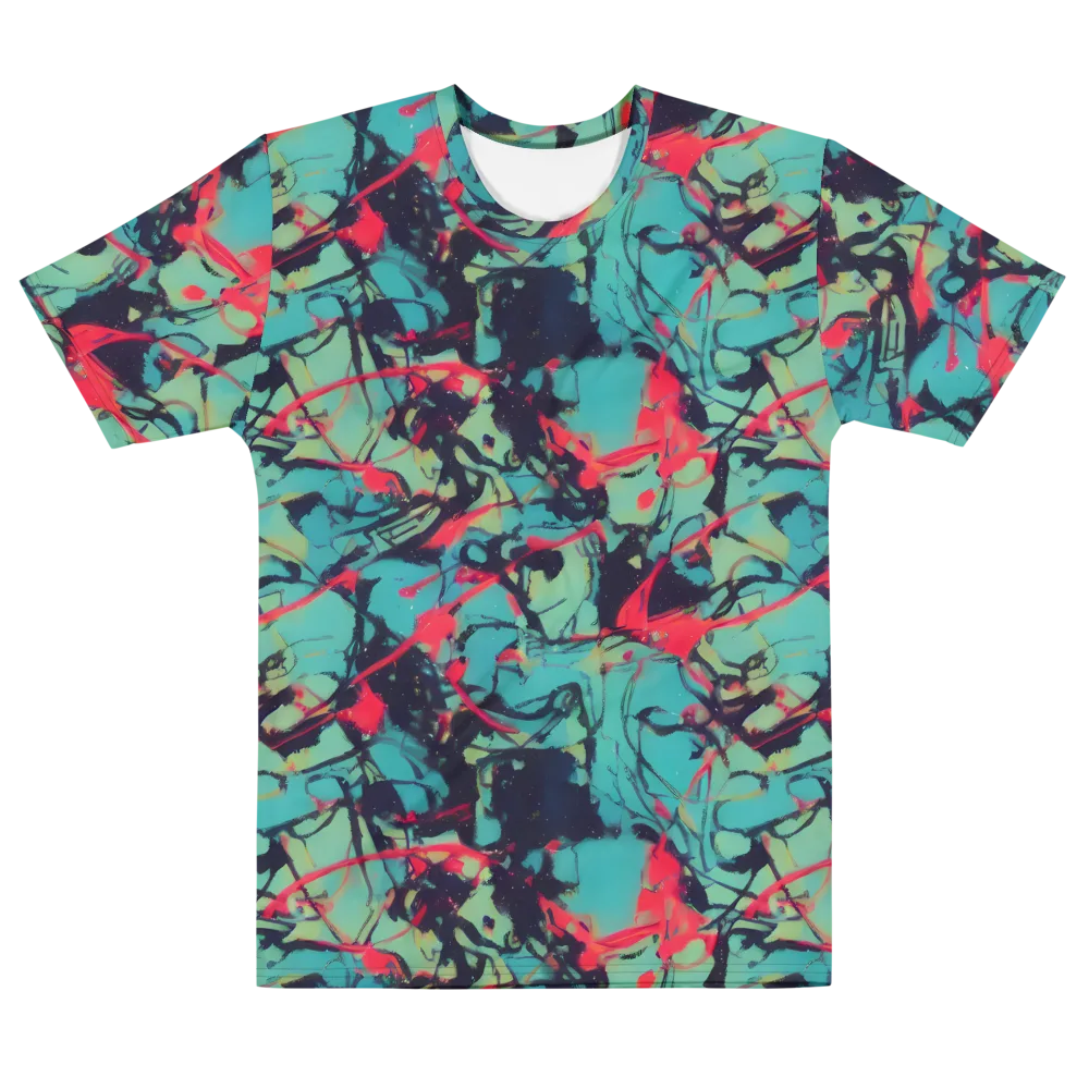 Ink Afterglow on Men's Cotton Crew Neck T-Shirt — Front