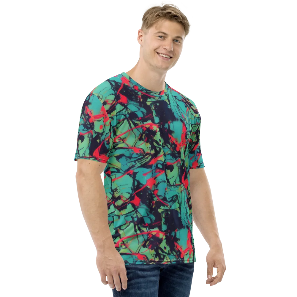 Ink Afterglow on Men's Crew Neck T-Shirt — Right