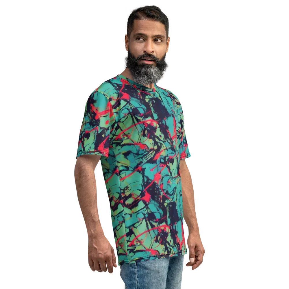 Ink Afterglow on Men's Crew Neck T-Shirt — Right