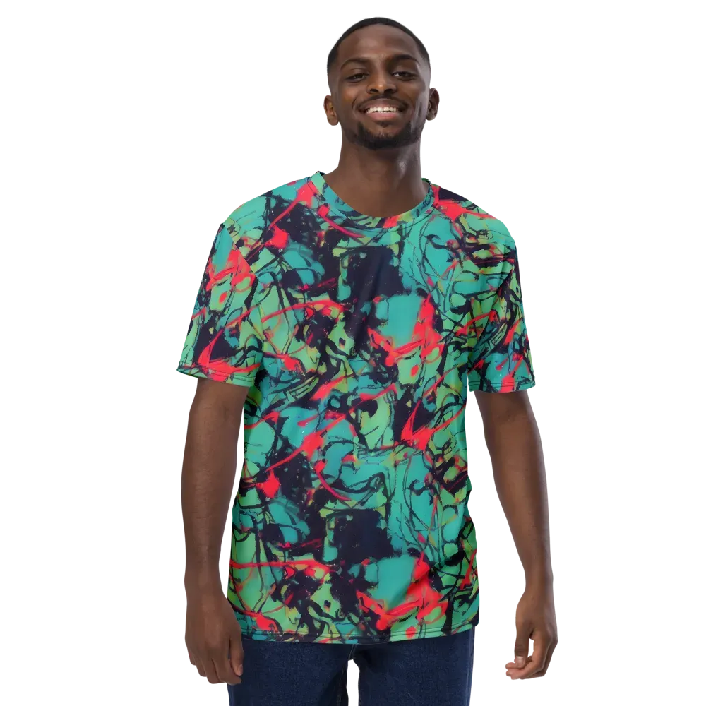 Ink Afterglow on Men's Crew Neck T-Shirt — Front