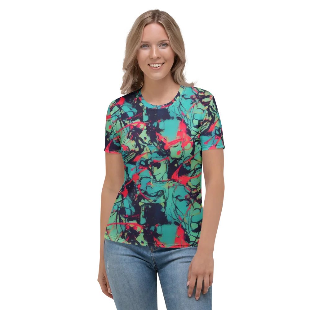 Ink Afterglow on Women's Crew Neck T-Shirt — Front