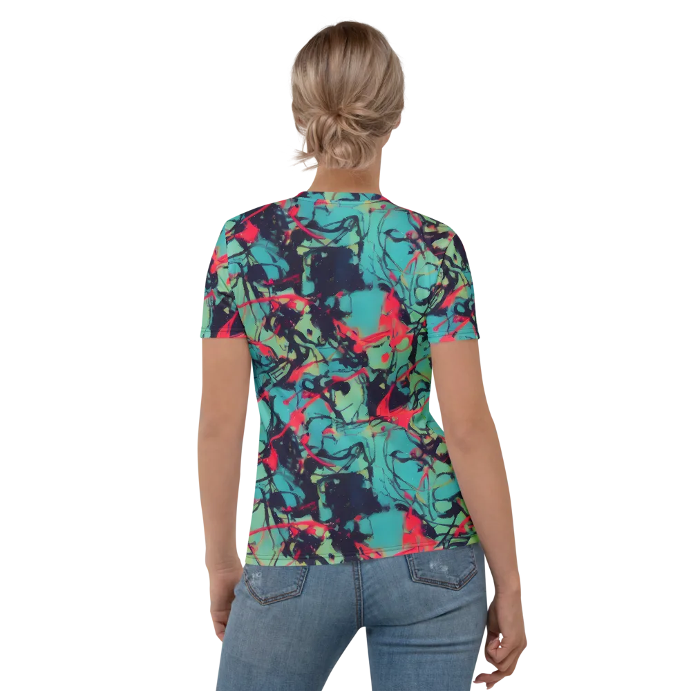 Ink Afterglow on Women's Crew Neck T-Shirt — Back