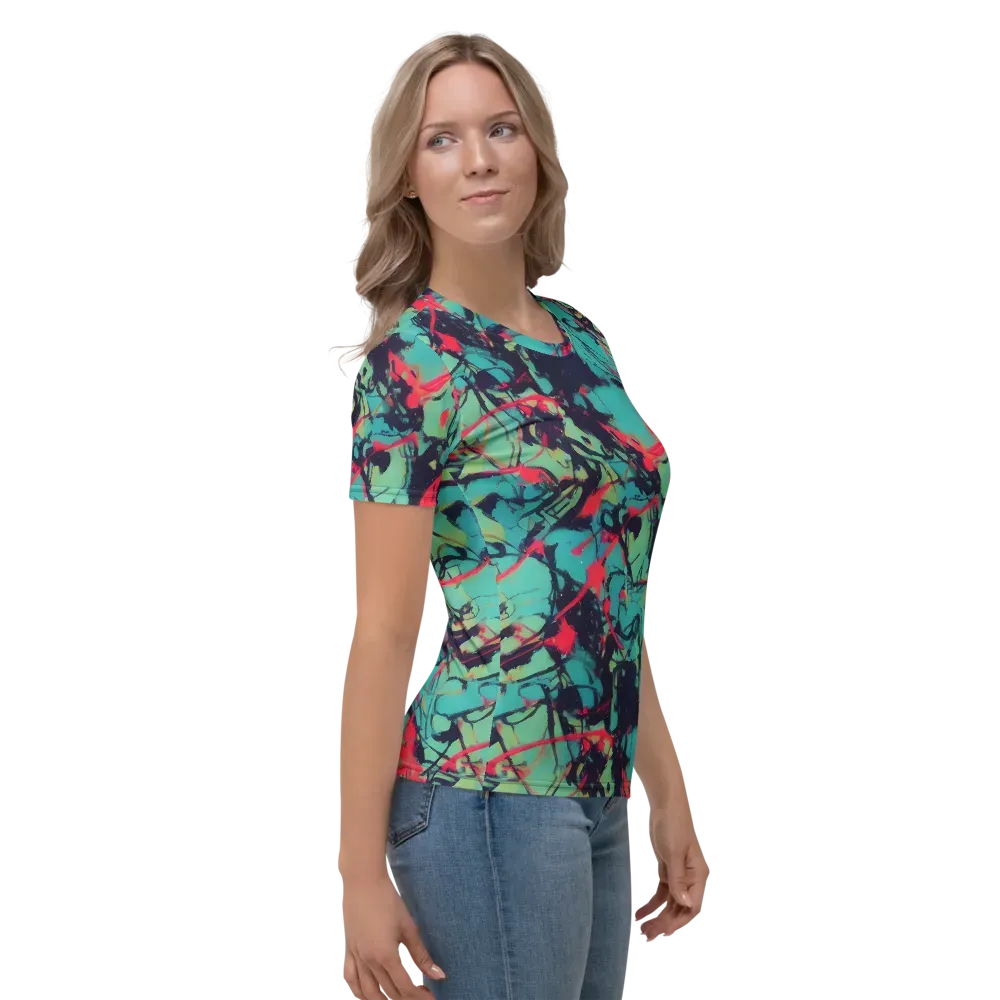 Ink Afterglow on Women's Crew Neck T-Shirt — Right