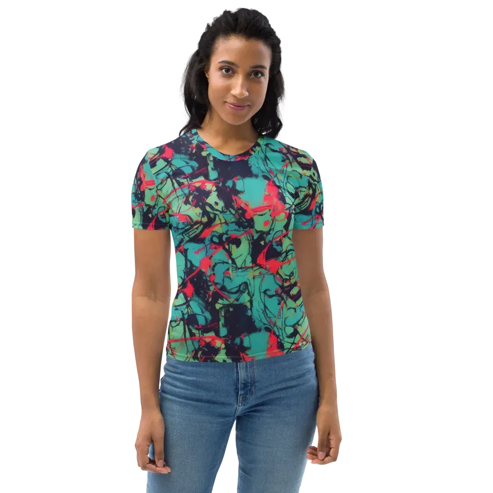 Ink Afterglow on Women's Crew Neck T-Shirt — Front