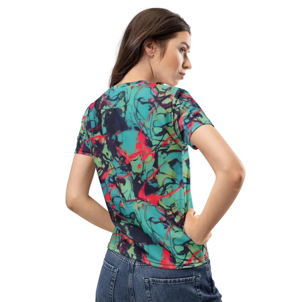 Ink Afterglow on Women's Crew Neck T-Shirt — Back