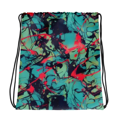 Ink Afterglow on a Drawstring Bag