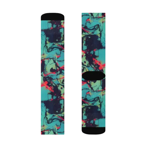 Ink Afterglow on a Socks