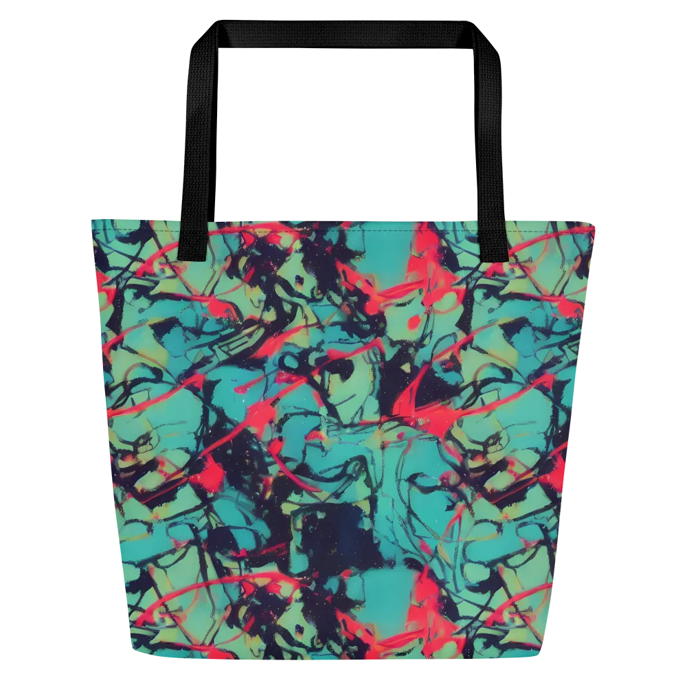 Ink Afterglow on Large Tote Bag W/ Pocket — Front