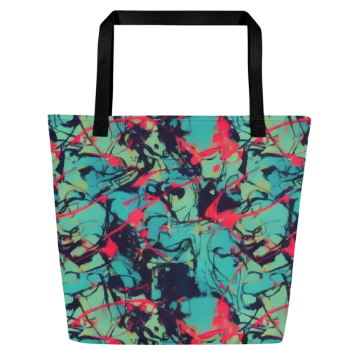 Ink Afterglow on a Large Tote Bag W/ Pocket