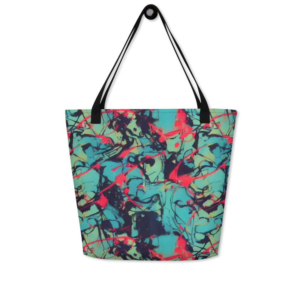 Ink Afterglow on Large Tote Bag W/ Pocket — Front