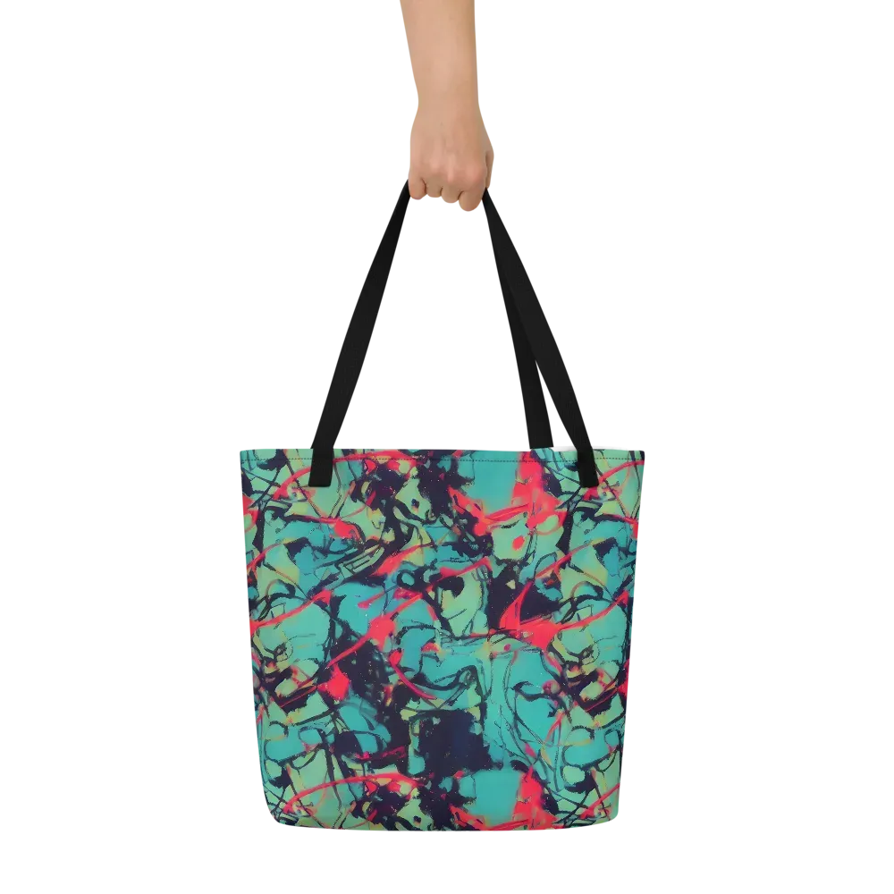 Ink Afterglow on Large Tote Bag W/ Pocket — Front