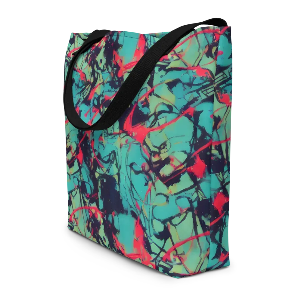 Ink Afterglow on Large Tote Bag W/ Pocket — Front