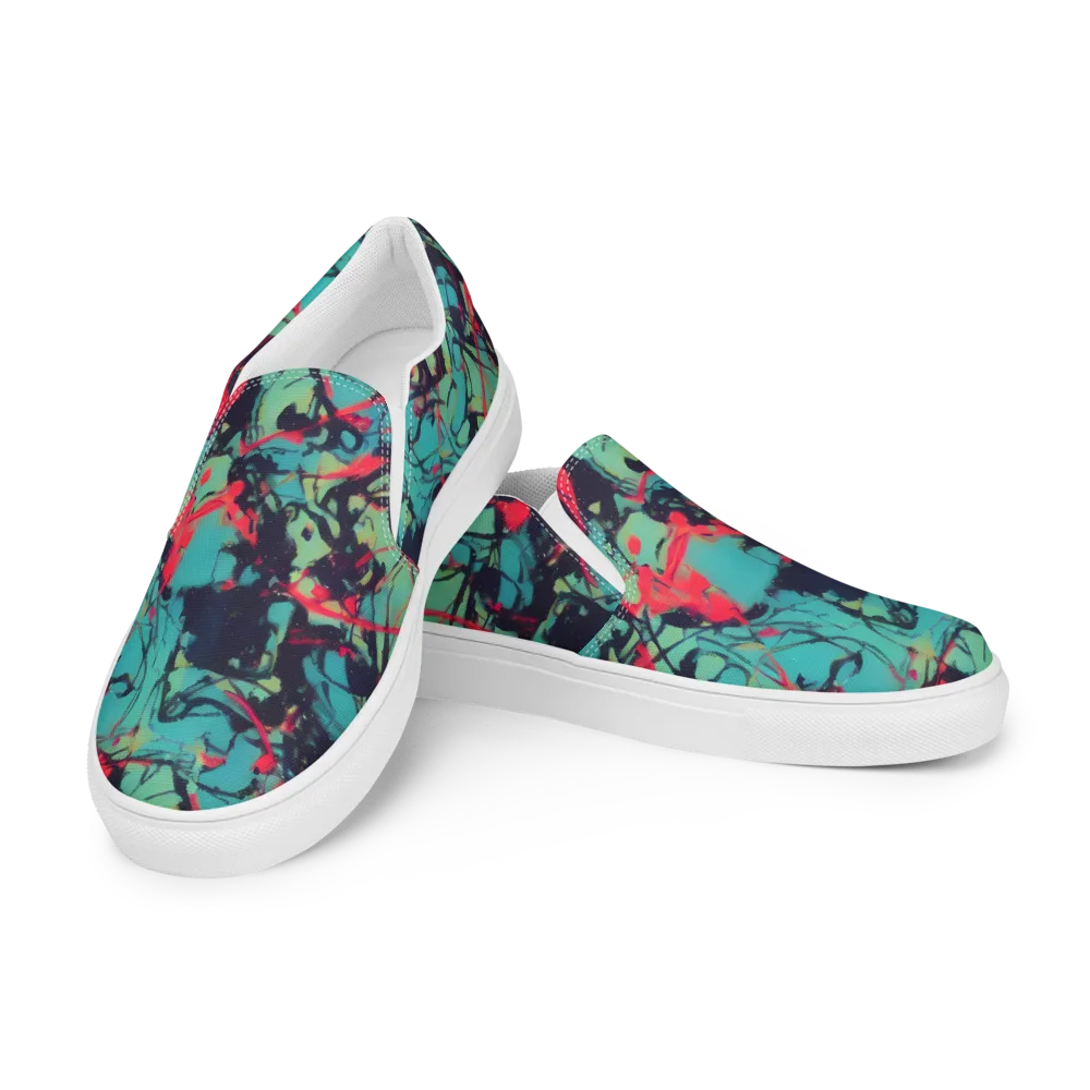 Ink Afterglow on Women's Slip-On Canvas Shoes — Left Front