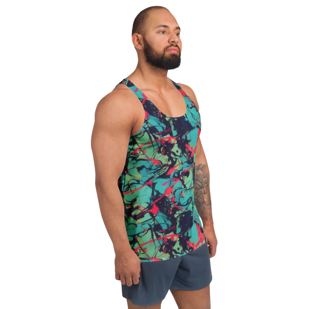 Ink Afterglow on Men's Tank Top — Right Front