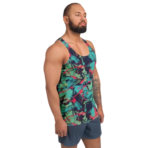 Ink Afterglow on a Men's Tank Top