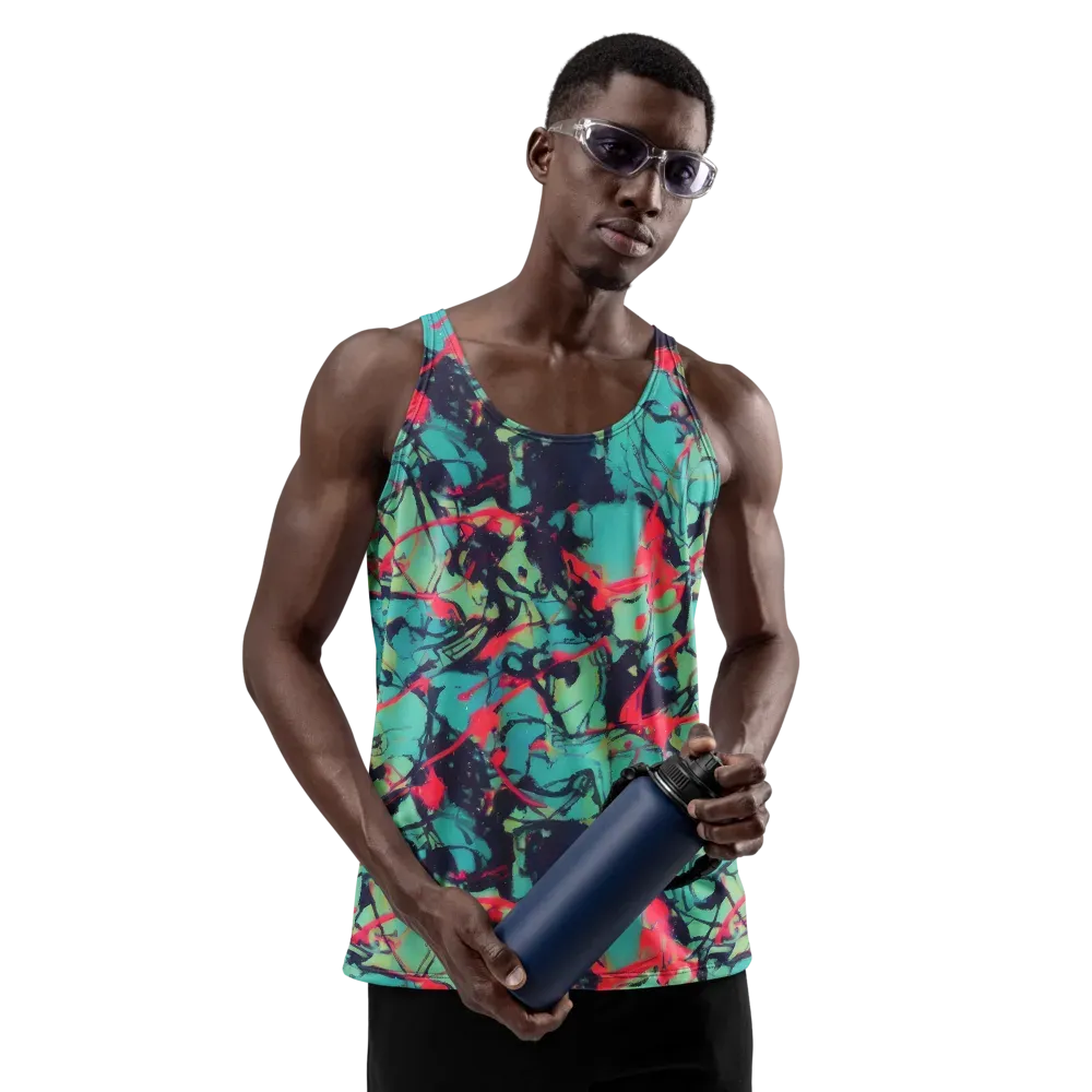 Ink Afterglow on Men's Tank Top — Front