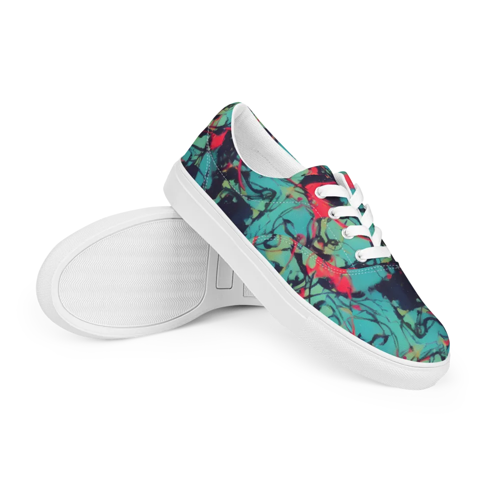 Ink Afterglow on Men's Lace-Up Canvas Shoes — Right Front
