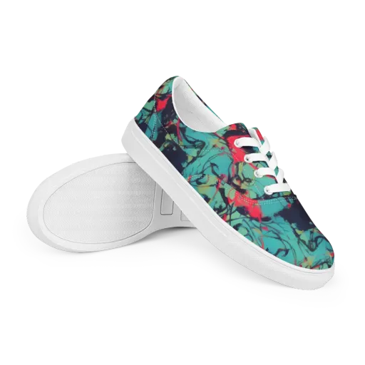 Ink Afterglow on a Men's Lace-Up Canvas Shoes