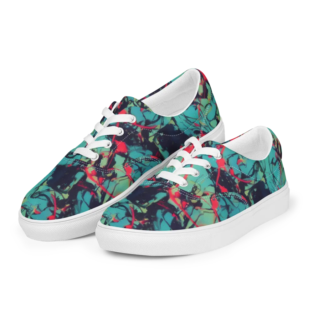Ink Afterglow on Men's Lace-Up Canvas Shoes — Left Front