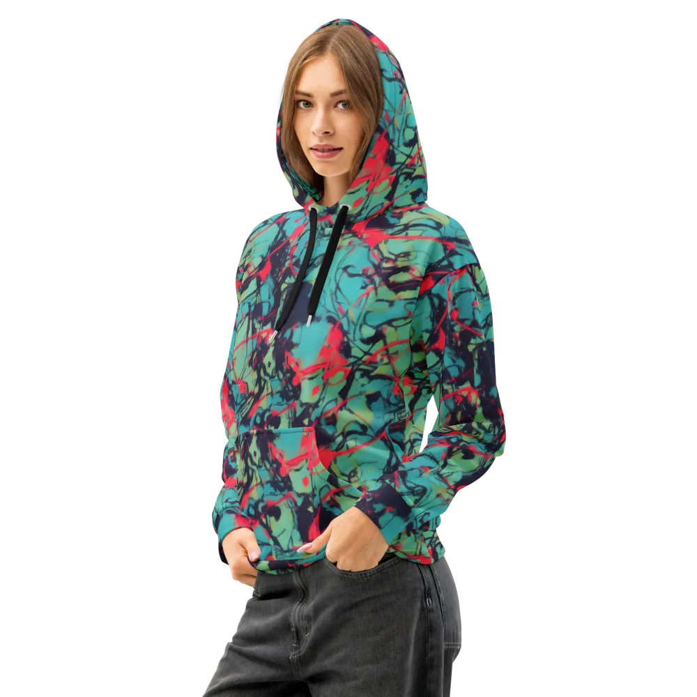 Ink Afterglow on Cotton Hoodie — Left Front