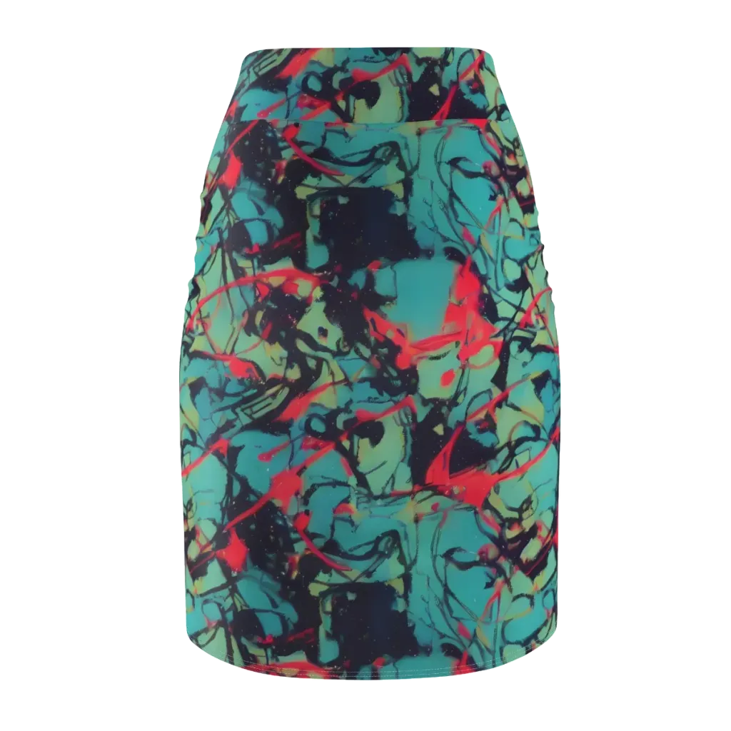 Ink Afterglow on Pencil Skirt — Back