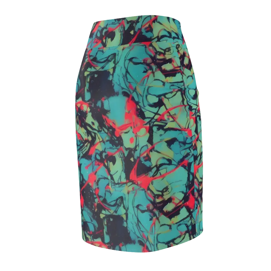 Ink Afterglow on Pencil Skirt — Back Side
