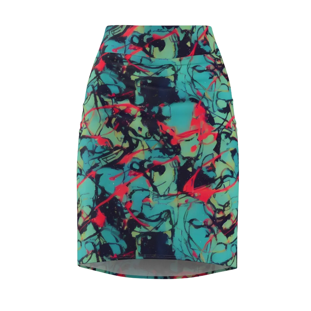 Ink Afterglow on Pencil Skirt — Front