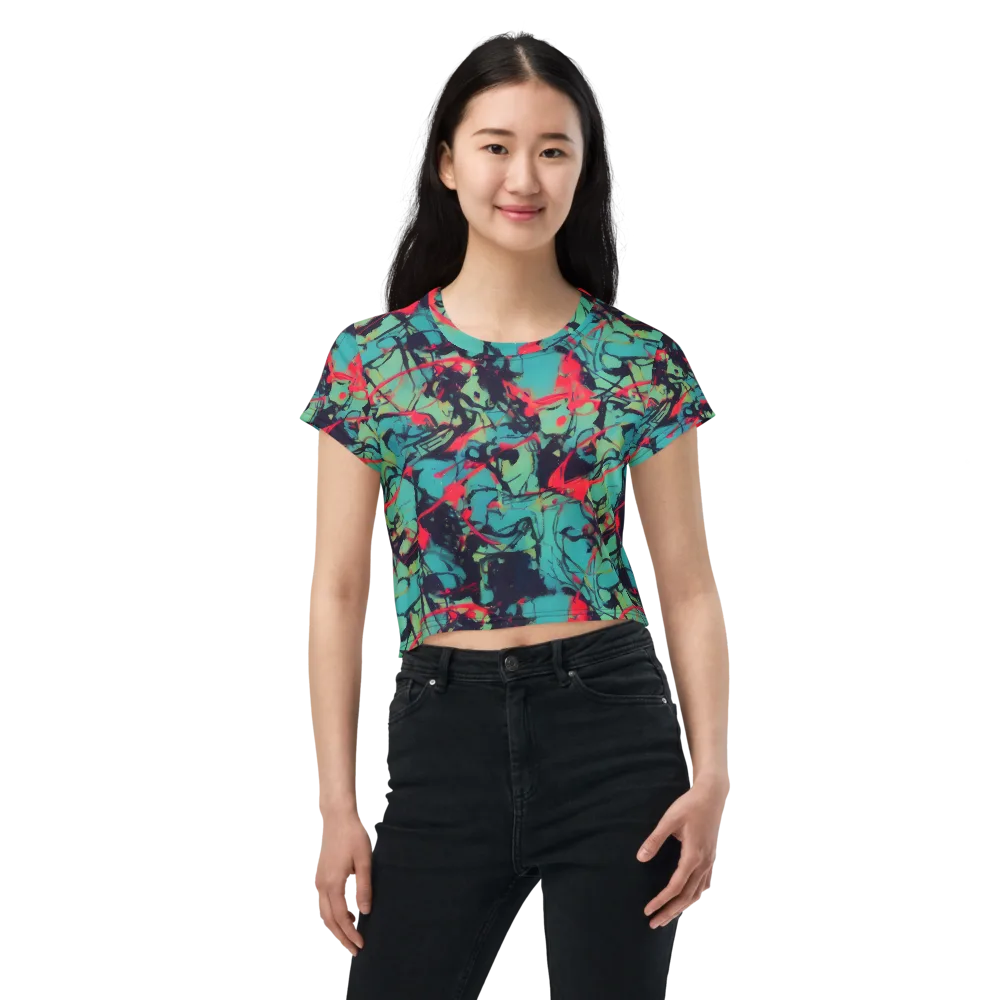 Ink Afterglow on Crop Tee — Front