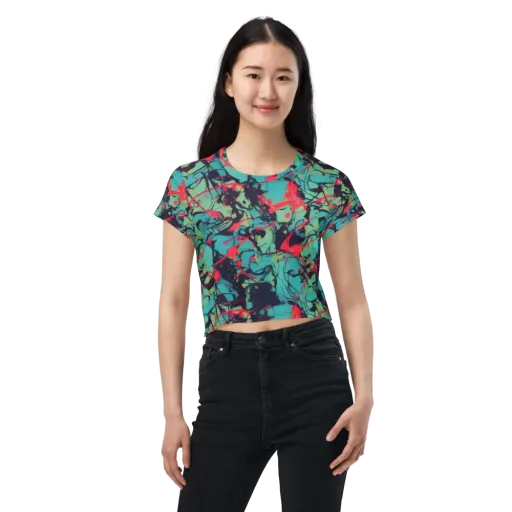 Ink Afterglow on a Crop Tee