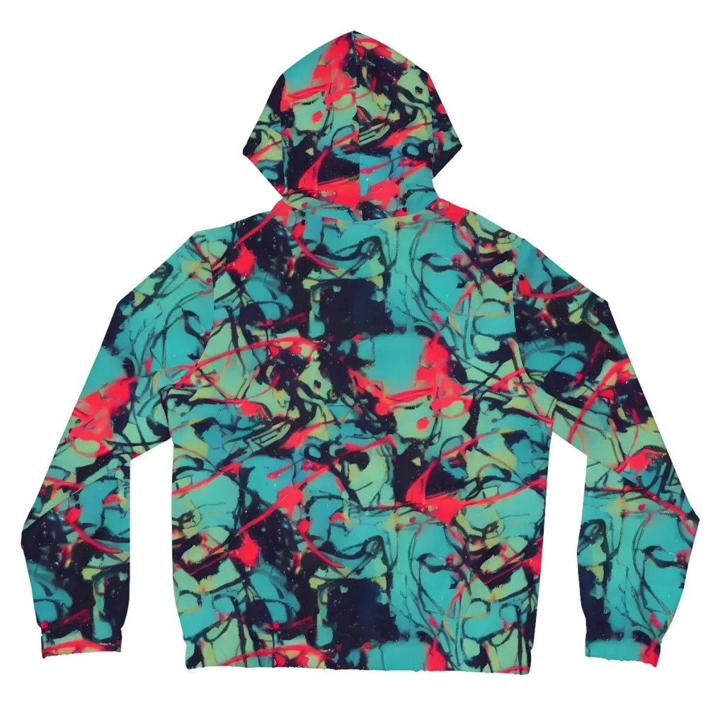 Ink Afterglow on Women's Full-Zip Hoodie — Back