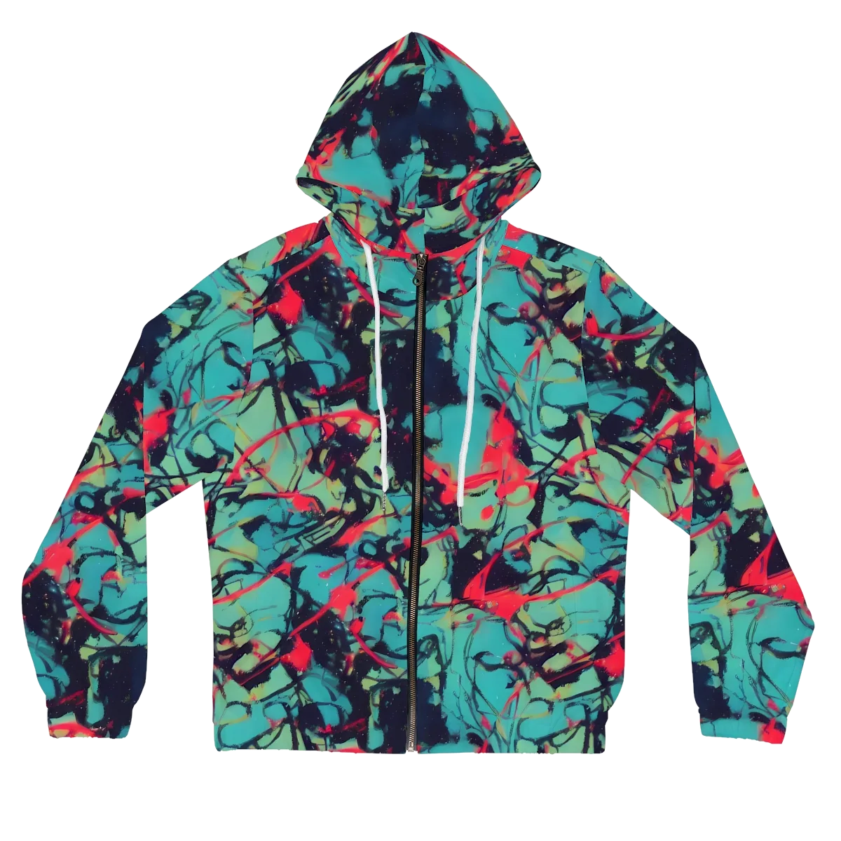 Ink Afterglow on Women's Full-Zip Hoodie — Front