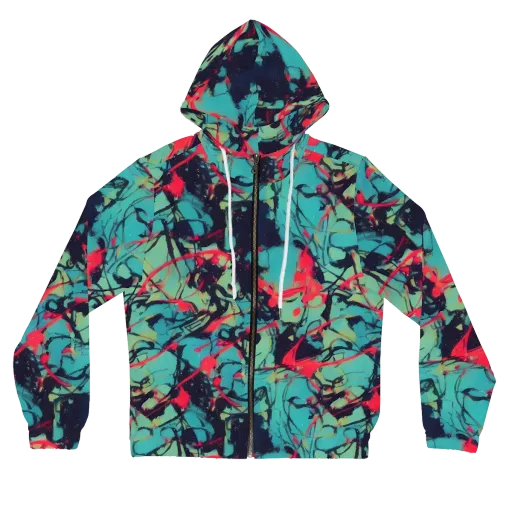 Ink Afterglow on a Women's Full-Zip Hoodie