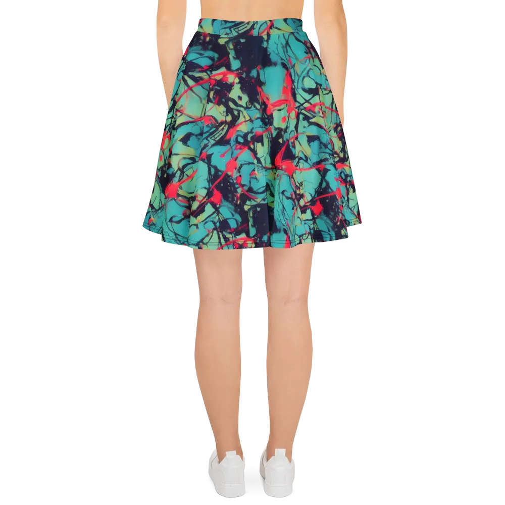 Ink Afterglow on Skater Skirt — Back